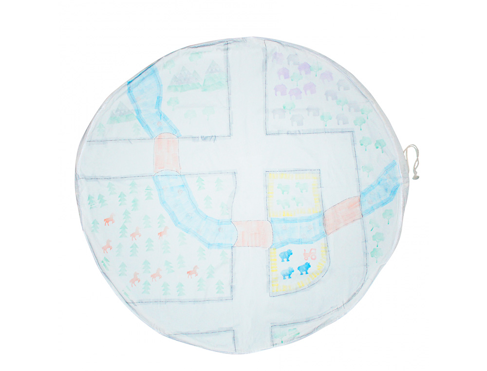 TAPIS DE JEU ET SAC DE RANGEMENT SODERTEX 2 EN 1 -   DIAM 140 CM - 1 PC - 1        COLORIS