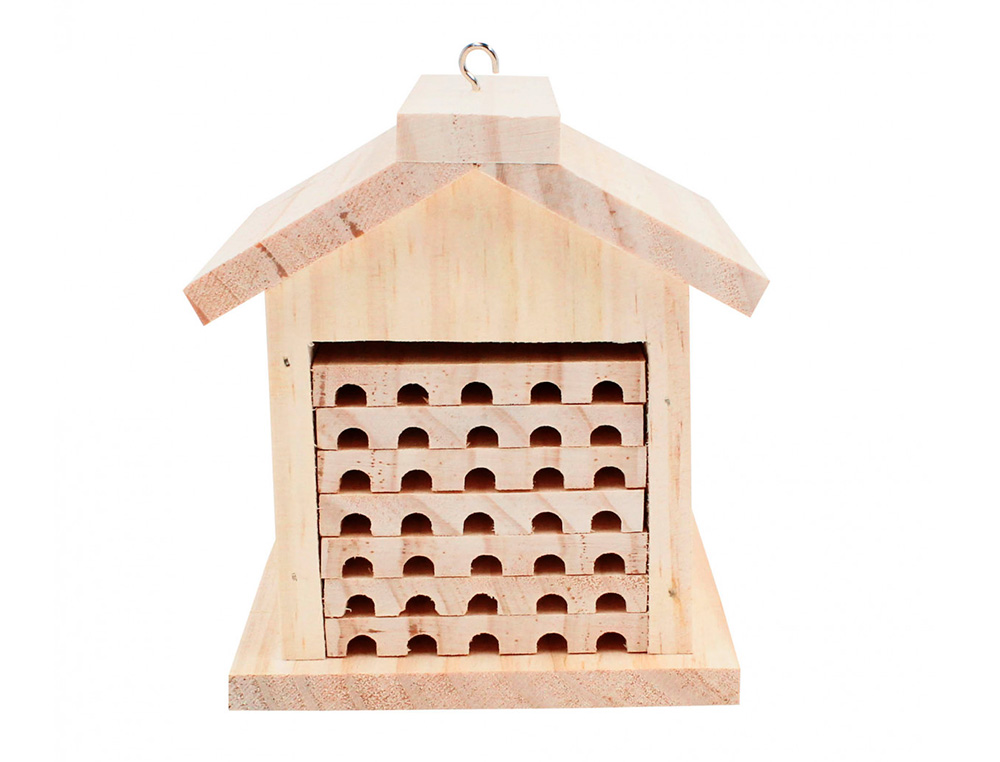 KIT HOTEL ABEILLE SOLITAIRE EN BOIS + COLLE - 20 X 22 X 22 CM - 1 PC - 1 COLORIS