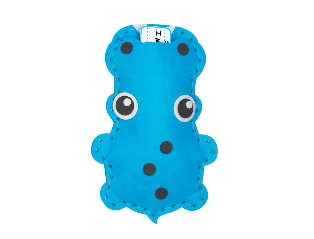 MANGE SOUCIS COUDRE EN FEUTRINE CROC'ANIMALS + 30 TIQUETTES SOUCIS - 17,8 X 12 CM - 3 PCS - 3 COLORIS