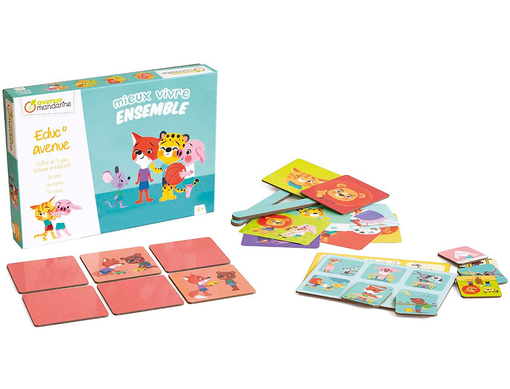 EDUC'AVENUE CLAIREFONTAINE MIEUX VIVRE ENSEMBLE - 3 JEUX   PARTAGER.