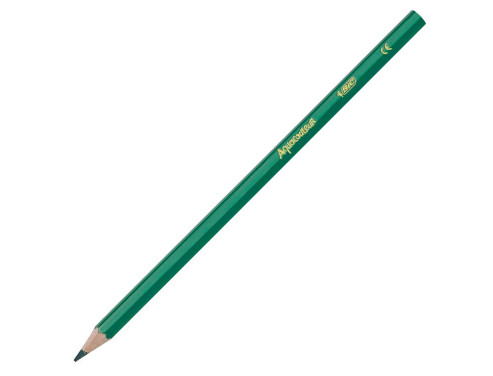 CRAYON DE COULEUR BIC AQUACOULEUR - CORPS HEXAGONAL EN BOIS 24 COULEURS VIVES