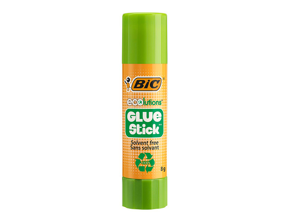 COLLE BIC  ECOLUTIONS  GLUE STICK - LAVABLE - COLLE LE    PAPIER ET LE CARTON -TUBE DE  8 GR BOITE DE 30