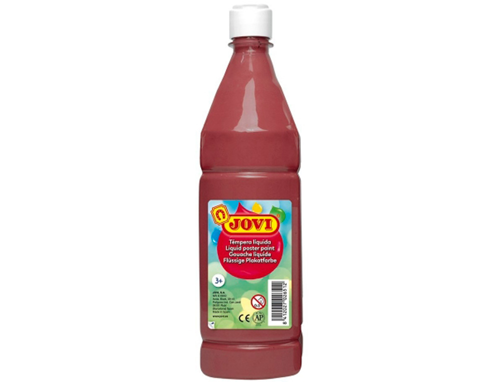 GOUACHE JOVI LIQUIDE BOUTEILLE 1000 ML. MARRON.