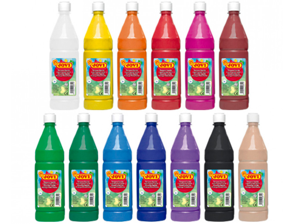 GOUACHE JOVI LIQUIDE BOUTEILLE 1000 ML. MARRON.