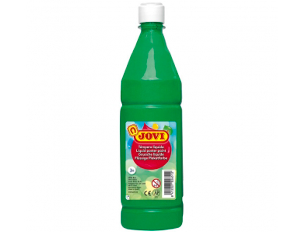 GOUACHE JOVI LIQUIDE BOUTEILLE 1000 ML. VERT MOYEN.