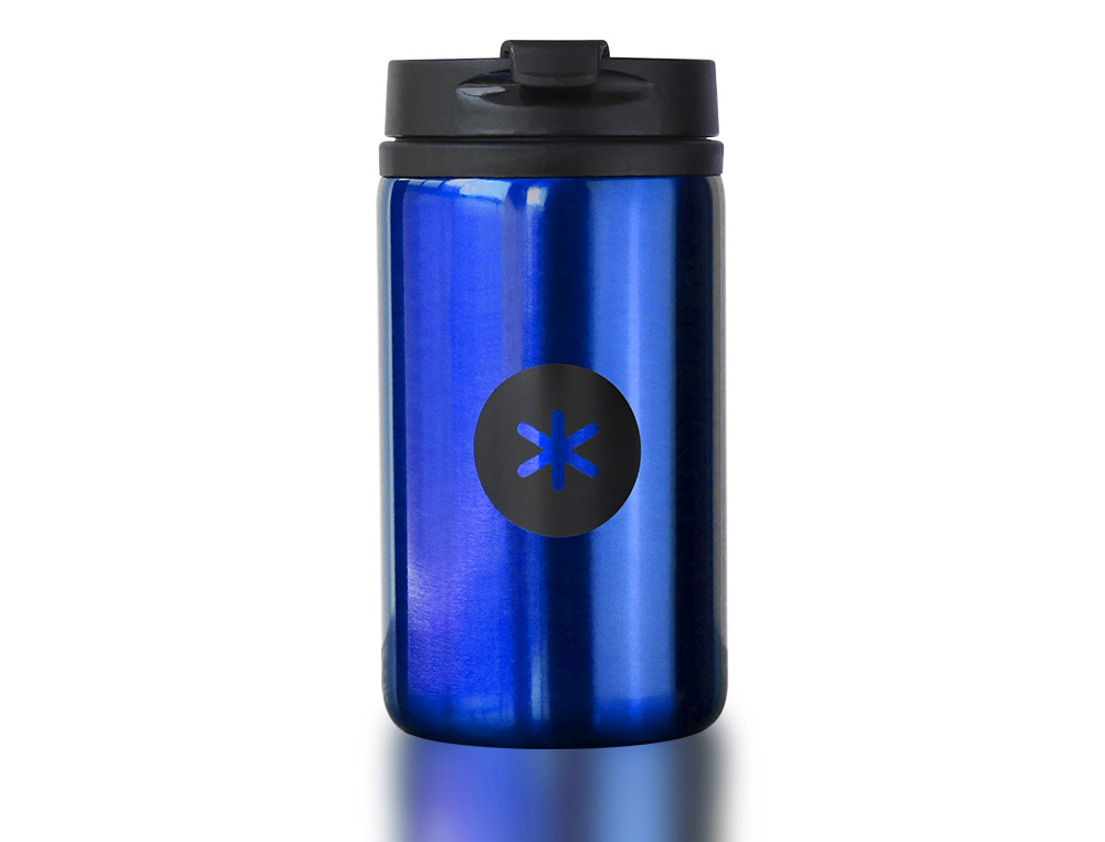 GOURDE ANTARTIK ACIER INOXYDABLE COUVERCLE DISTRIBUTEUR SYSTEME DE SECURITE 290 ML BLEU