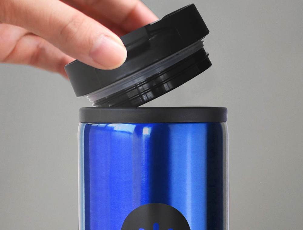 GOURDE ANTARTIK ACIER INOXYDABLE COUVERCLE DISTRIBUTEUR SYSTEME DE SECURITE 290 ML BLEU