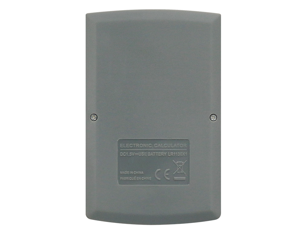 CALCULATRICE DE POCHE XF05 8 CHIFFRES SOLAIRE ET PILES 98X62X8 MM COLORIS GRIS