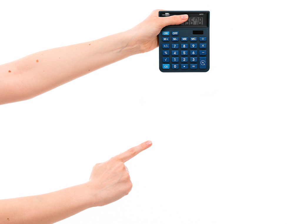 CALCULATRICE DE BUREAU LIDERPAPEL XF17 8 CHIFFRES SOLAIRE ET PILES 127X105X24 MM COLORIS BLEU