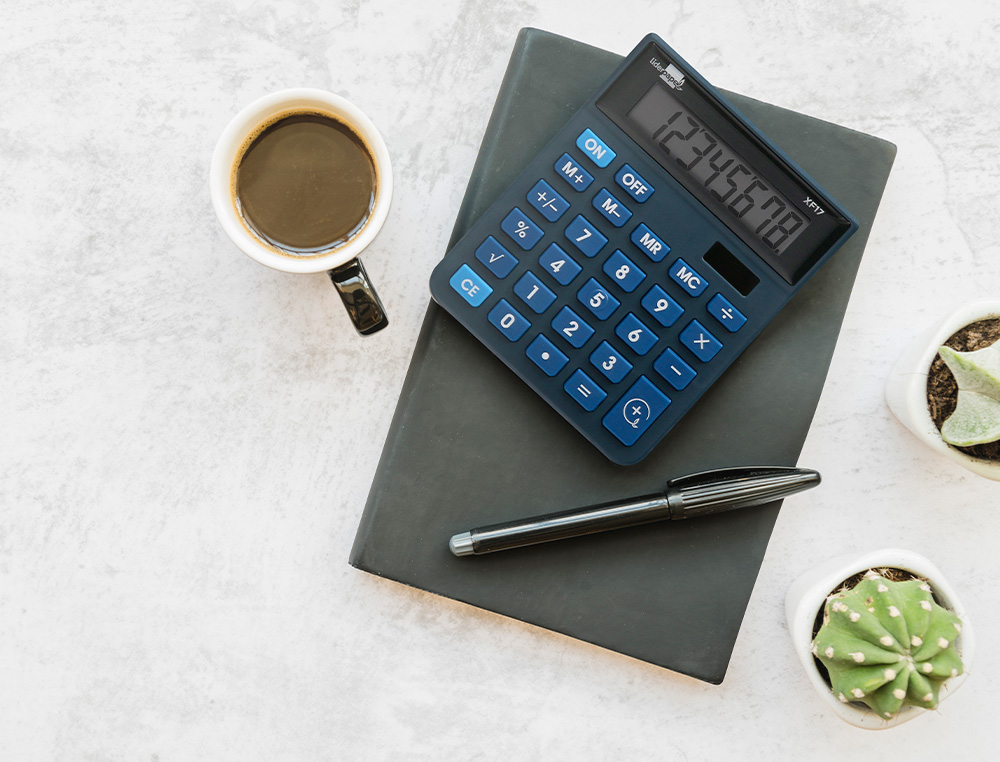 CALCULATRICE DE BUREAU LIDERPAPEL XF17 8 CHIFFRES SOLAIRE ET PILES 127X105X24 MM COLORIS BLEU