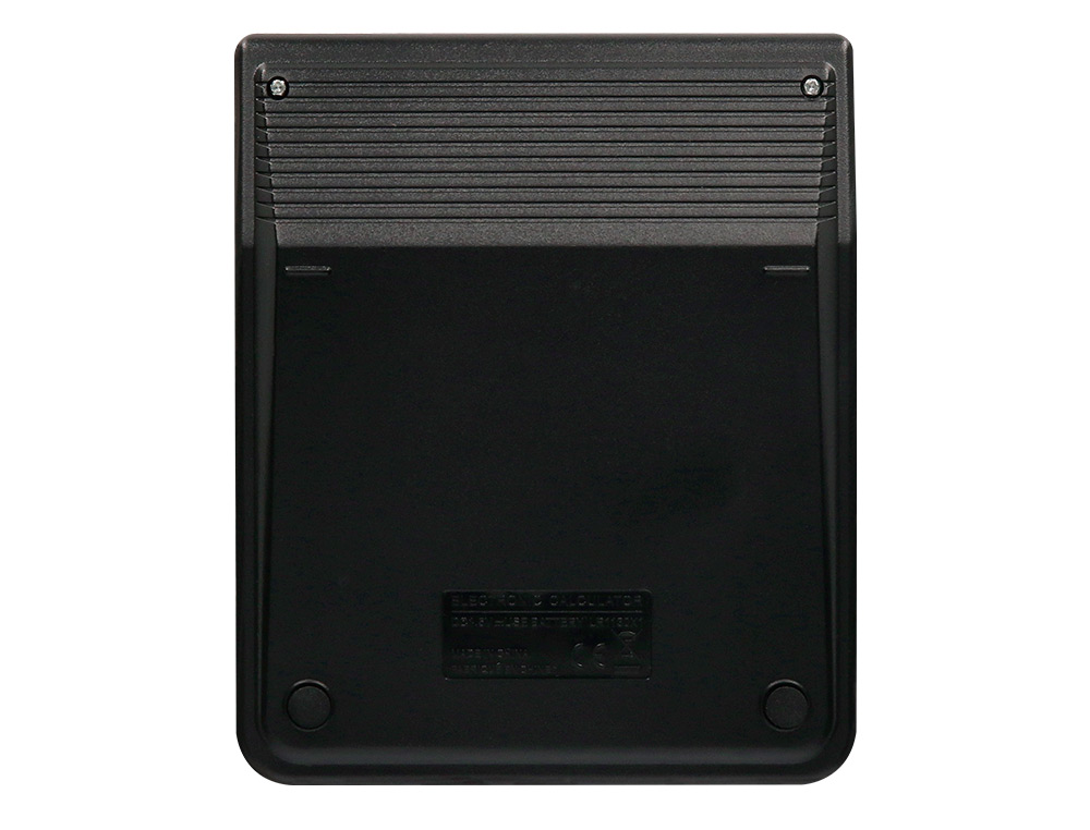 CALCULATRICE DE BUREAU LIDERPAPEL XF20 10 CHIFFRES SOLAIRE ET PILES 127X105X24 MM COLORIS NOIR