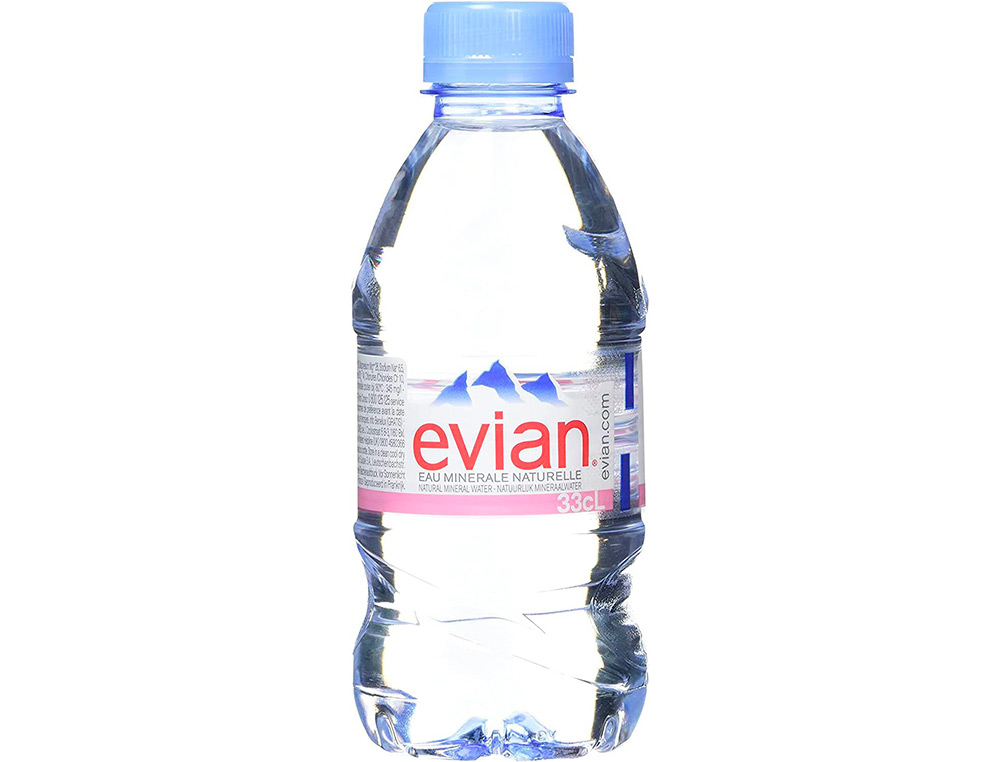 EAU EVIAN BOUCHON PLAT RPET 33CL/24