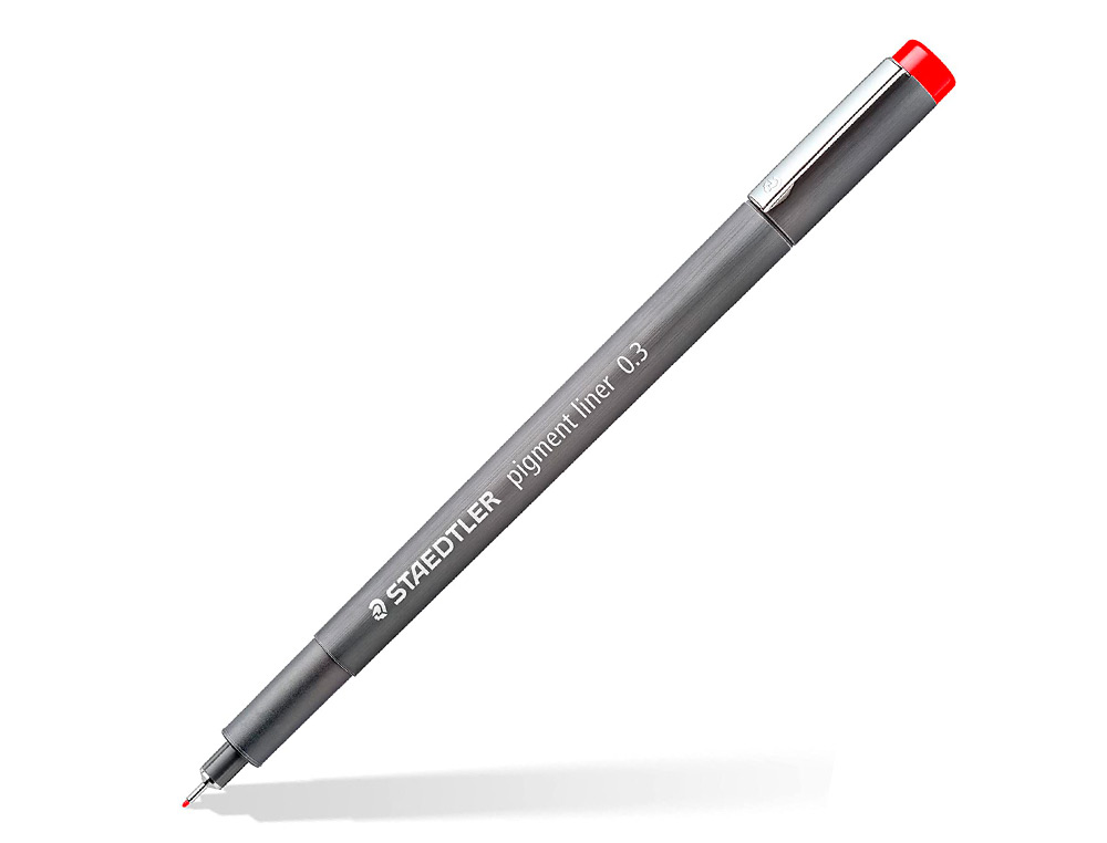 STYLO-FEUTRE STAEDTLER PIGMENT LINER 308 POINTE CALIBR E BAGUEE METAL 0,5MM COLORIS ASSORTIES. ETUI DE 12