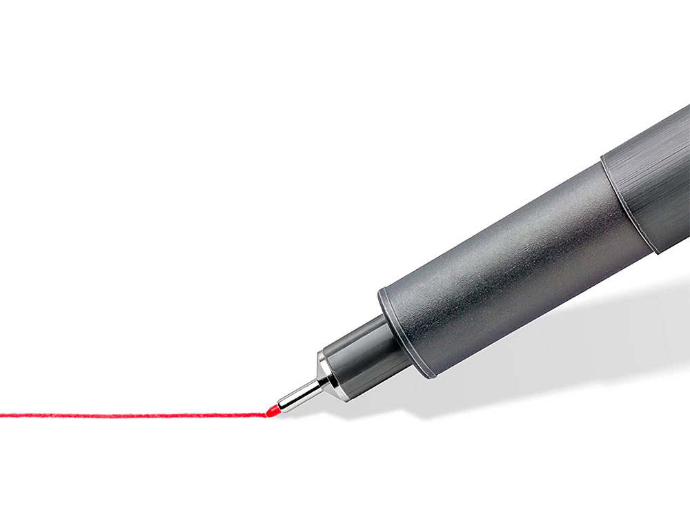 STYLO-FEUTRE STAEDTLER PIGMENT LINER 308 POINTE CALIBR E BAGUEE METAL 0,5MM COLORIS ASSORTIES. ETUI DE 12