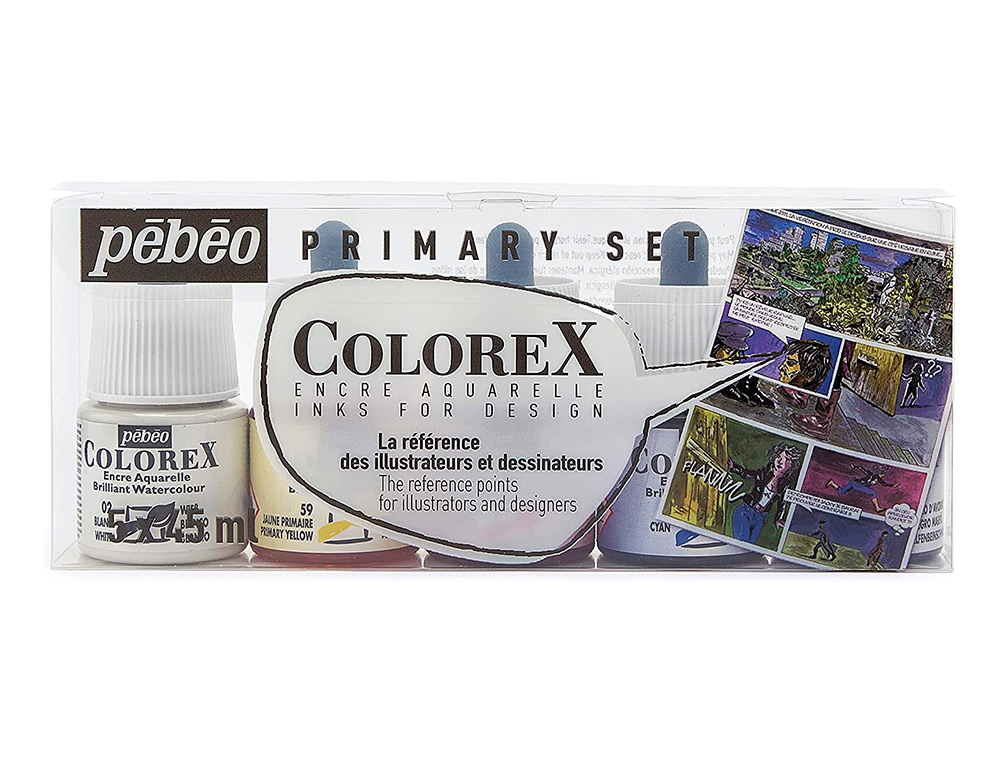 KIT COLOREX SET 5X45ML PRIMAIRE 5 ENCRES