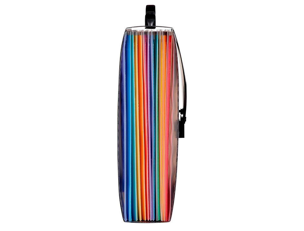 TRIEUR VALISETTE RAINBOW CLASS 12 COMPARTIMENTS POLYPROPYLENE A4 38X26X6CM COLORIS NOIR
