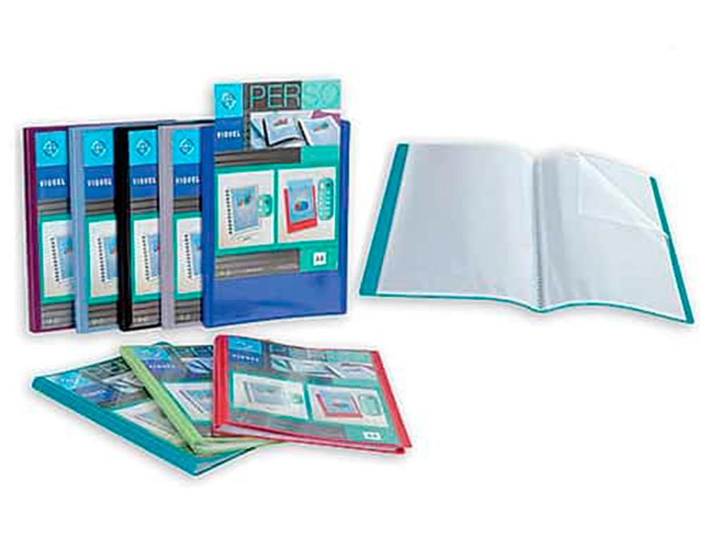 PORTE VUES ESSENTIEL RECYCLE PERSONNALISABLE 60 VUES POLYPROPYLENE A4 COLORIS ASSORTIS