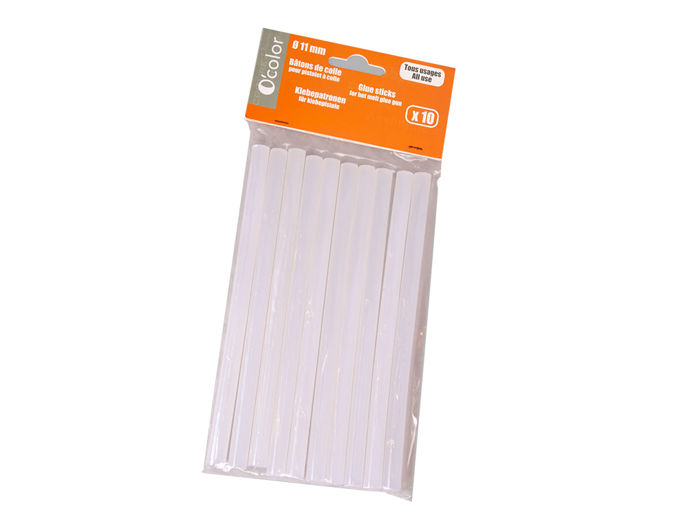 RECHARGE PISTOLET COLLE CHAUD TOUT USAGE TRANSLUCIDE 11MMX20CM 200GR SACHET DE 10 UN