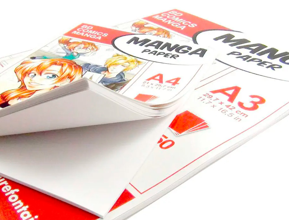 MANGA ILLUSTRATIONS BLOC COLL CLAIREFONTAINE A3 29,7X42CM 100GR 50F
