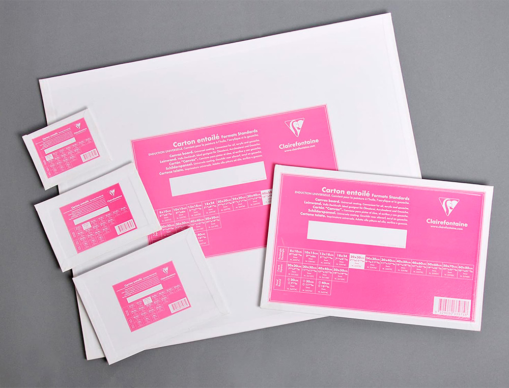 CARTON PEINDRE CLAIREFONTAINE COTON BLANC 40X50CM 4MM