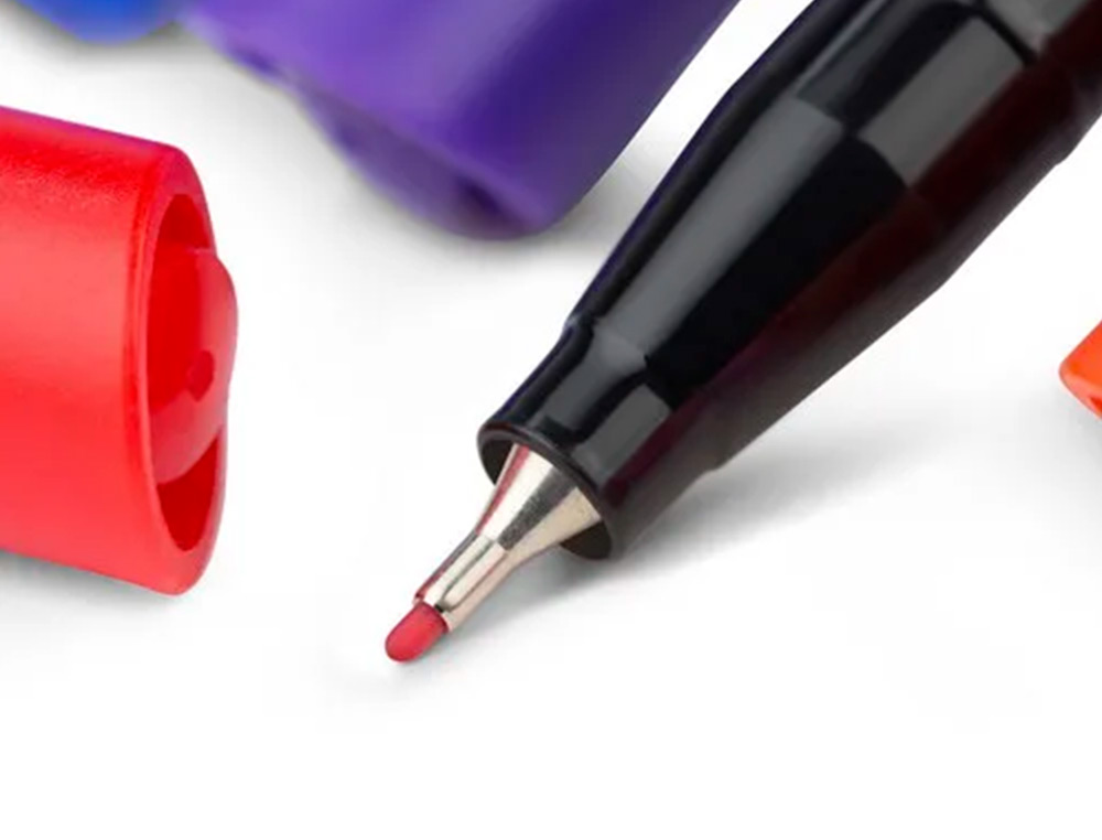STYLO FEUTRE BIC INTENSITY POINTE FINE CORPS NOIR VERNI COULEURS ROUGE LOT 12 UNITES