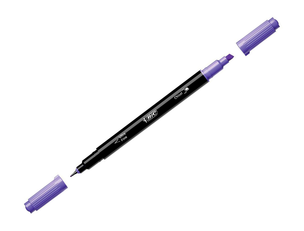 STYLO FEUTRE INTENSITY DUAL TIP POINTE BISEAUTE ET FINE 0,4MM BOITE DE 6 COLORIS ASSORTIS