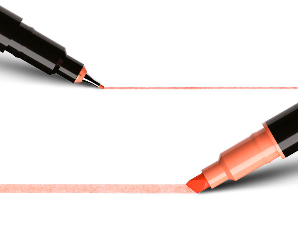 STYLO FEUTRE INTENSITY DUAL TIP POINTE BISEAUTE ET FINE 0,4MM BOITE DE 6 COLORIS ASSORTIS