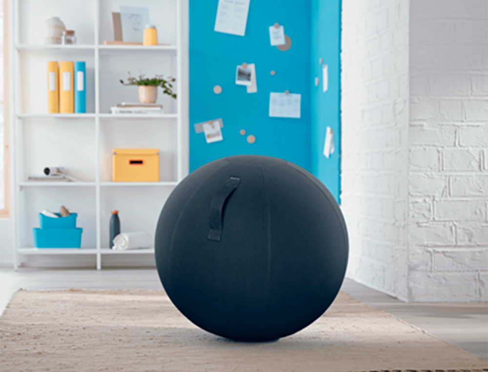 BALLON D'ASSISE ERGONOMIQUE LEITZ ERGO COSY ACTIVE GRIS   65CM DIAMETRE