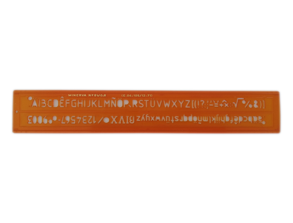 TRACE-LETTRES MINERVA TRACAGE TECHNIQUE 8MM ORANGE