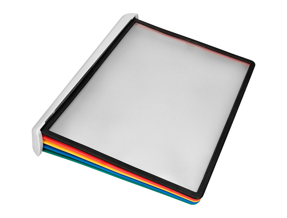 PUPITRE MURAL LIDERPAPEL EN PLASTIQUE A4 10 POCHES DE COLORIS ASSORTIS