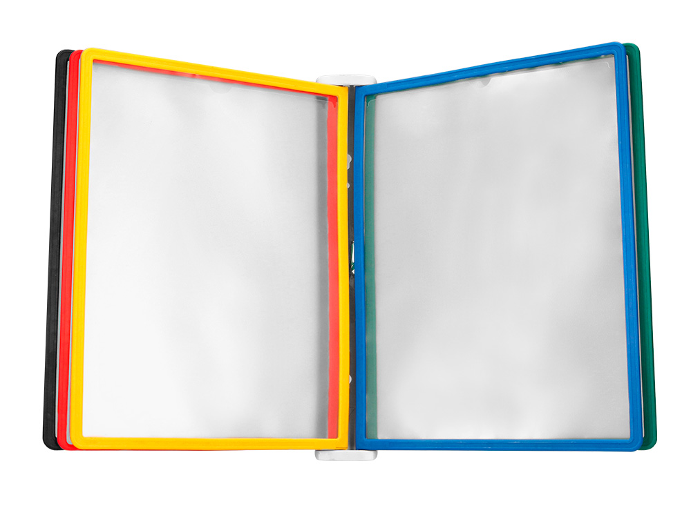 PUPITRE MURAL LIDERPAPEL EN PLASTIQUE A4 10 POCHES DE COLORIS ASSORTIS