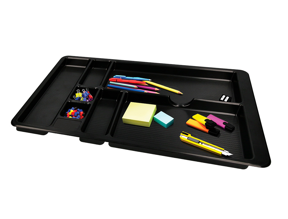 ORGANISATEUR TIROIR Q-CONNECT AMOVIBLE 364X225X21 MM        COLORIS NOIR