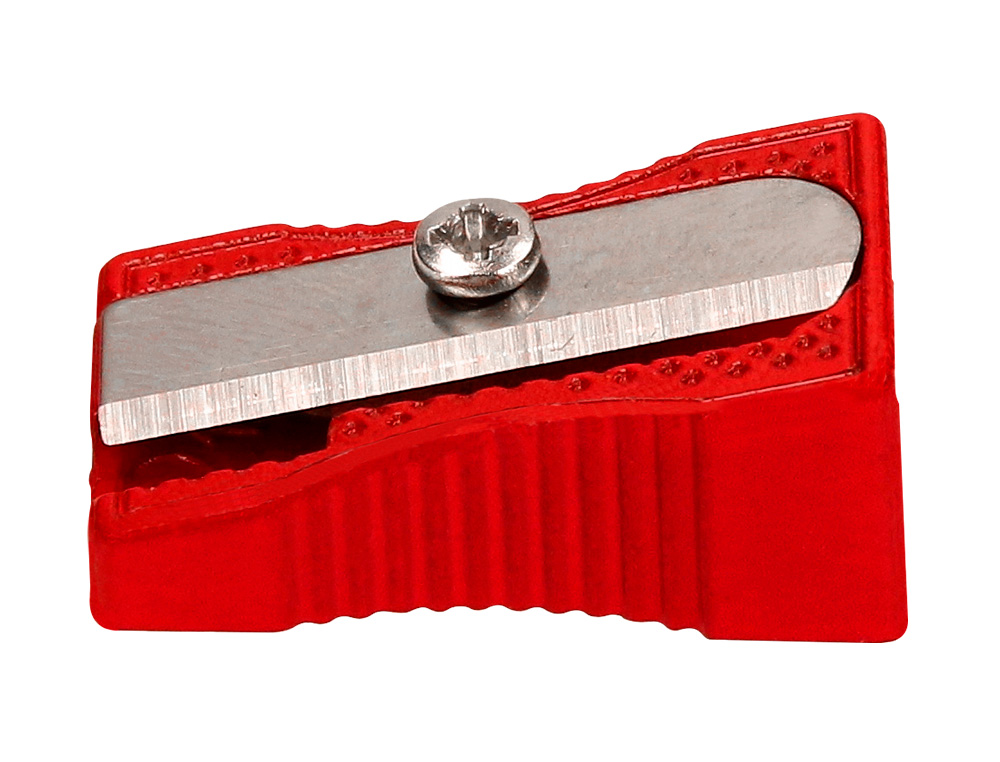 TAILLE-CRAYON LIDERPAPEL METALLIQUE 1 USAGE COLORIS ROUGE