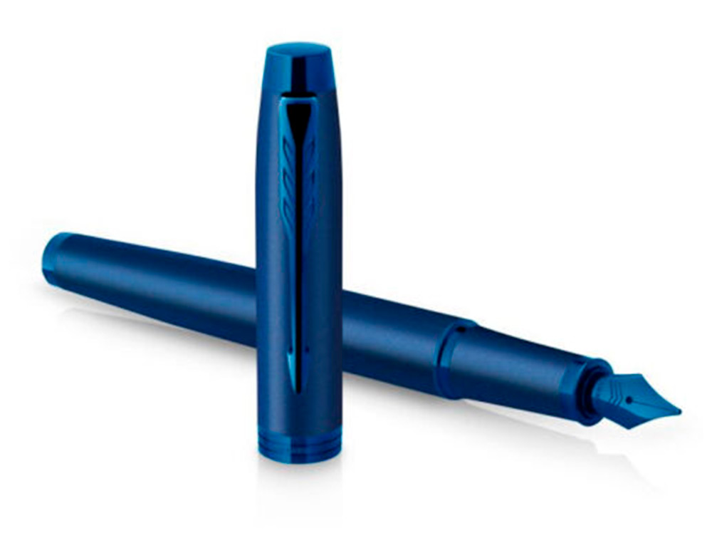 STYLO-PLUME PARKER IM MONOCHROME BLEU POINTE        MOYENNE ENCRE BLEU ETUI       CADEAU