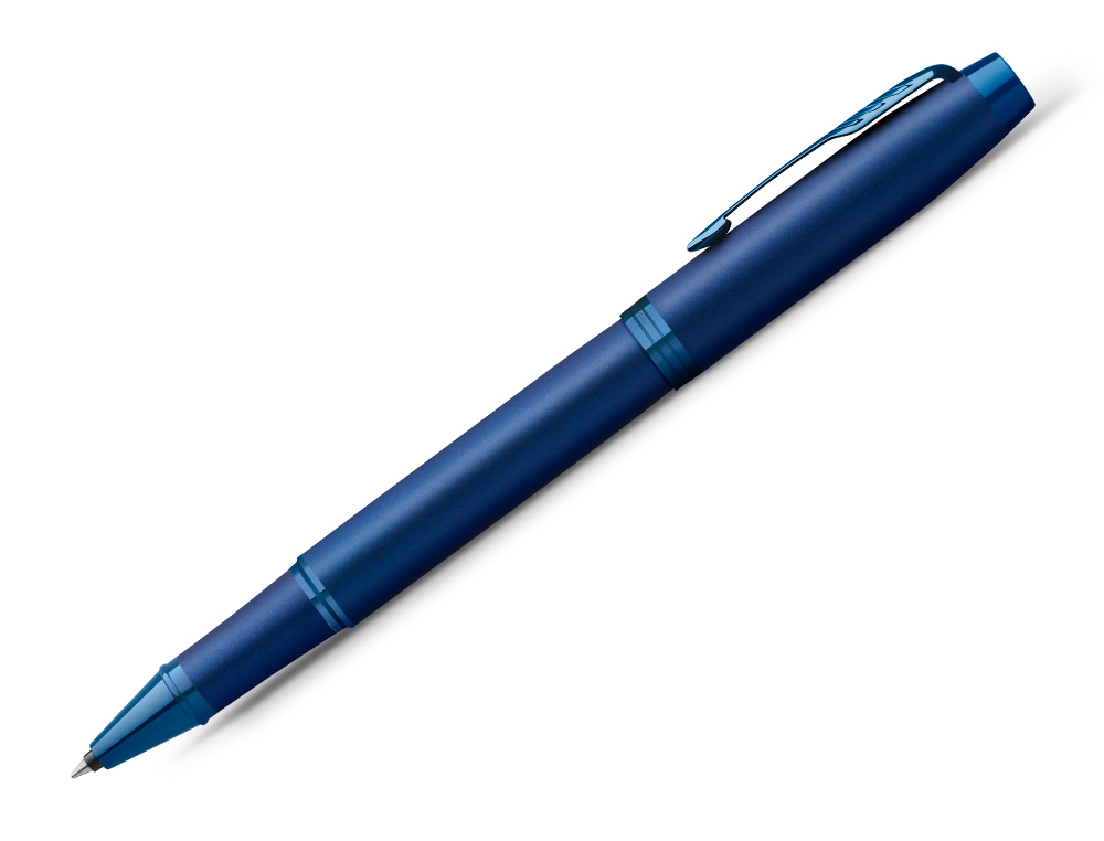 STYLO ROLLER PARKER IM MONOCHROME BLEU POINTE FINE ENCRE BLEU ETUI CADEAU