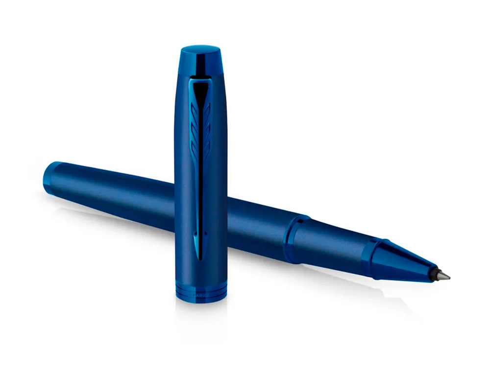 STYLO ROLLER PARKER IM MONOCHROME BLEU POINTE FINE ENCRE BLEU ETUI CADEAU