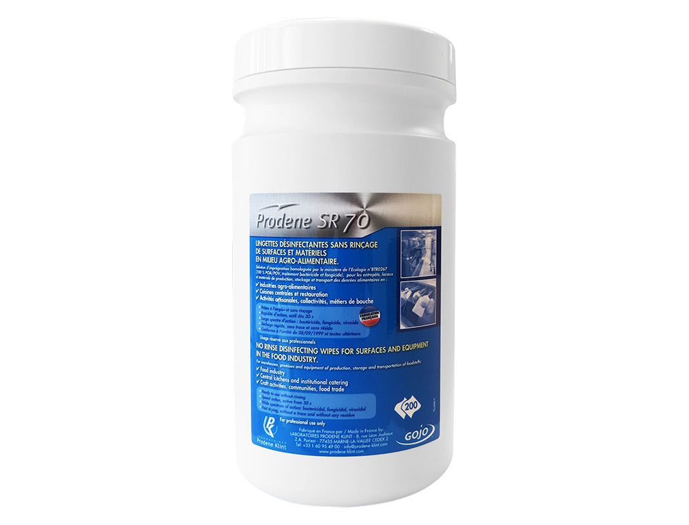LINGETTES DESINFECTANTES ALIMENTAIRES BOITE DE 200