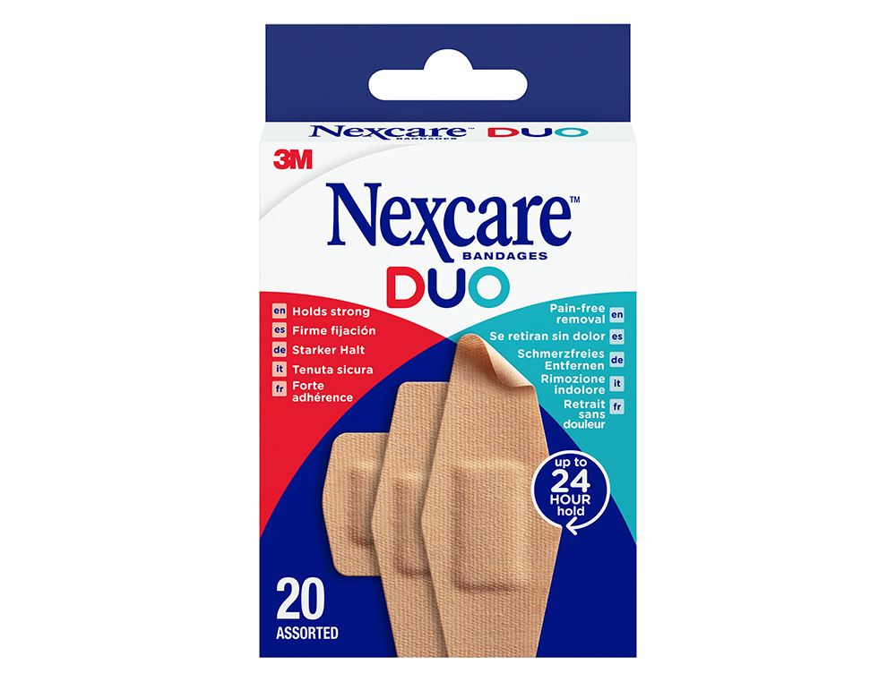 PANSEMENT NEXCARE DUO SANS DOULEUR ASSORITMENT 20 UNITES 6294236