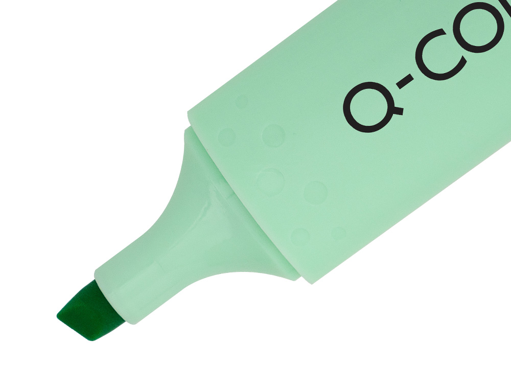 SURLIGNEUR Q-CONNECT FLUORESCENT POINTE BISEAUTEE ETUI DE BUREAU 23 UNITES COLORIS ASSORTIS
