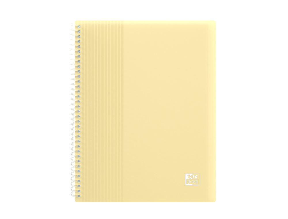 PROTEGE-DOCUMENTS OXFORD SPIRAL A5 40 POCHETTES 80     VUES PP COLORIS ASSORTIS      PASTEL OPAQUE LOT 15 UNITES