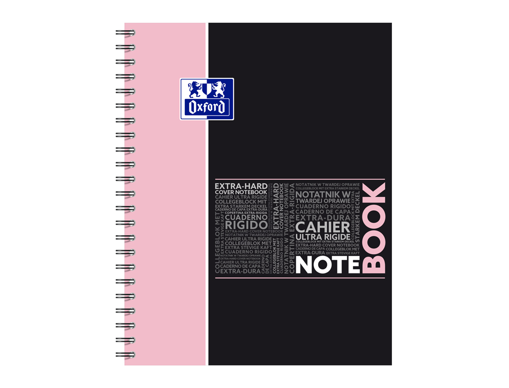 CAHIER OXFORD SMART SPIRALE 4 TROUS 230X297MM 160 PAGES OPTIK PAPER 5X5 COLORIS INTENSE ASSORTIS LOT 20