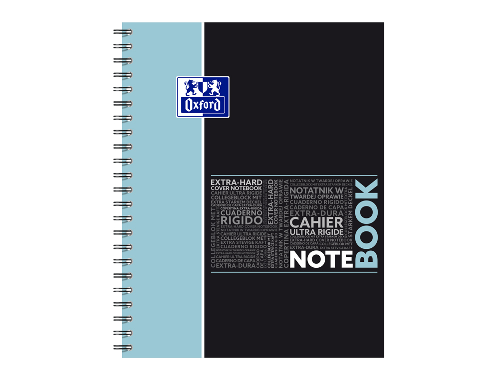CAHIER OXFORD SMART SPIRALE 4 TROUS 230X297MM 160 PAGES OPTIK PAPER 5X5 COLORIS INTENSE ASSORTIS LOT 20