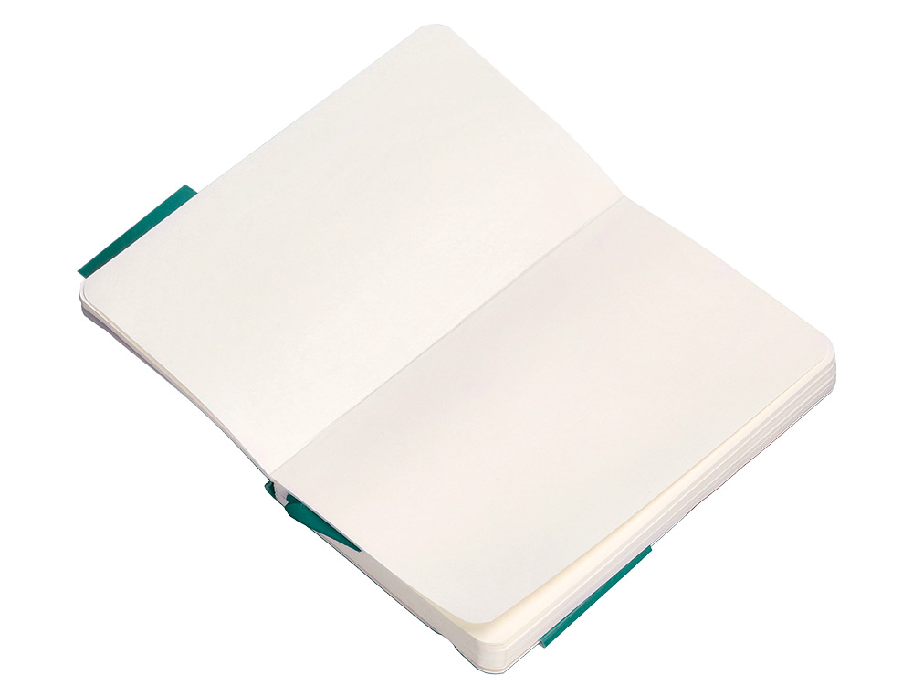 CARNET A6 ANTARTIK NOTES PAPIER UNI IVOIRE COUVERTURE SOUPLE FERMETURE ELASTIQUE 100PAGES 80GR COLORIS VERT PAON