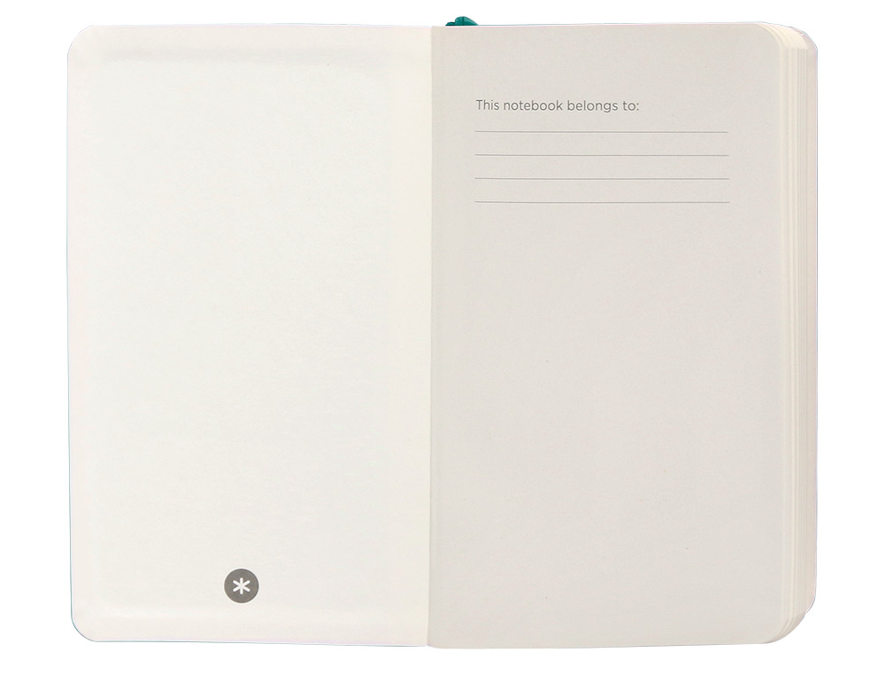 CARNET A6 ANTARTIK NOTES PAPIER UNI IVOIRE COUVERTURE SOUPLE FERMETURE ELASTIQUE 100PAGES 80GR COLORIS VERT PAON