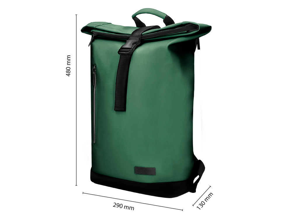 SAC A DOS ANTARTIK ROLL UP WATERPROOF 480X130X280MM      COLORIS VERT FORET