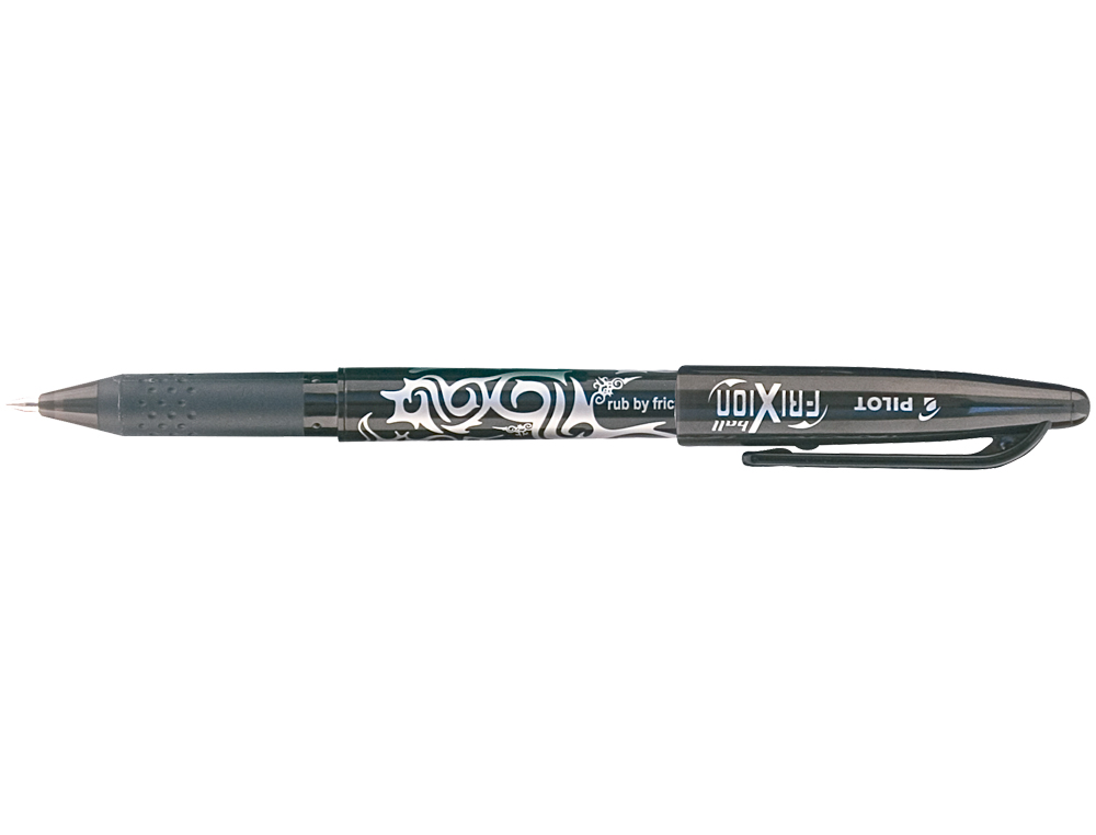 ROLLER PILOT FRIXION BALL ÉCRITURE MOYENNE 0.7MM ENCRE EFFAÇABLE GRIP PRÉHENSION RECHARGEABLE GOMME SERTIE COLORIS NOIR