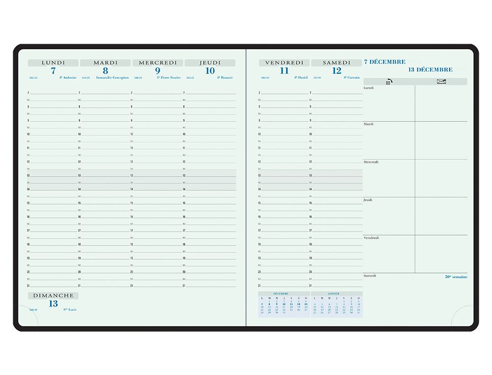 AGENDA EXACOMPTA BROCH HORIZONS 22 SEMAINER COUVERTURE PLASTIQUE 1 SEMAINE 2 PAGES 225X185MM COLORIS ASSORTIS