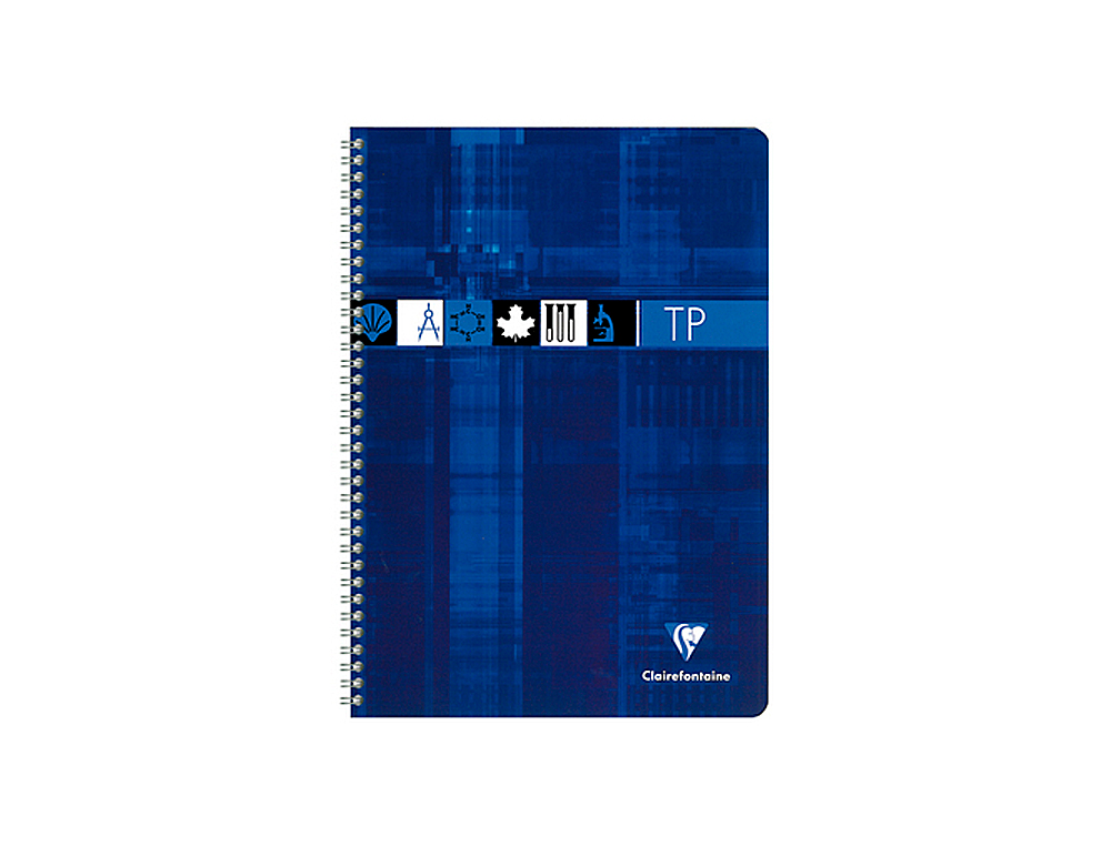 CAHIER CLAIREFONTAINE TRAVAUX PRATIQUES RELIURE INTÉGRALE PAPIER VÉLIN A4+ 24X32CM 80 PAGES 40 SÉYÈS/40 UNIES 90G