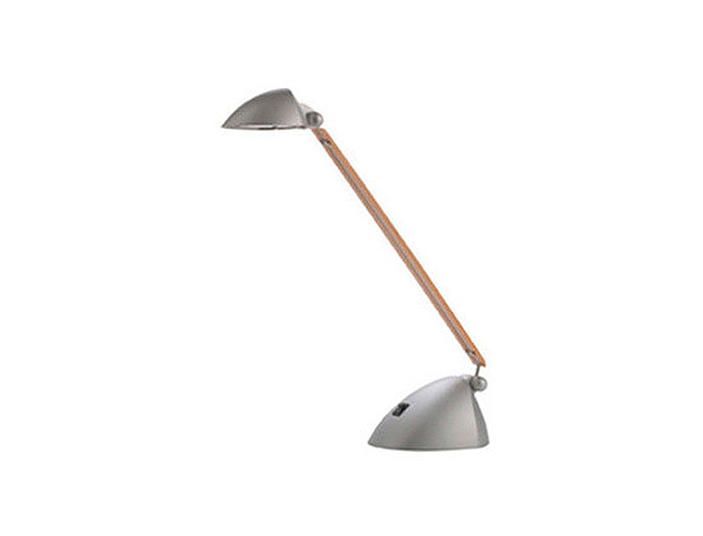 LAMPE HALOGNE ALBA TOBAGO BRAS BOIS VRITABLE SOCLE TTE ABS DOUBLE ARTICULATION 30/50W 580MM GRIS MTAL/BOIS CLAIR