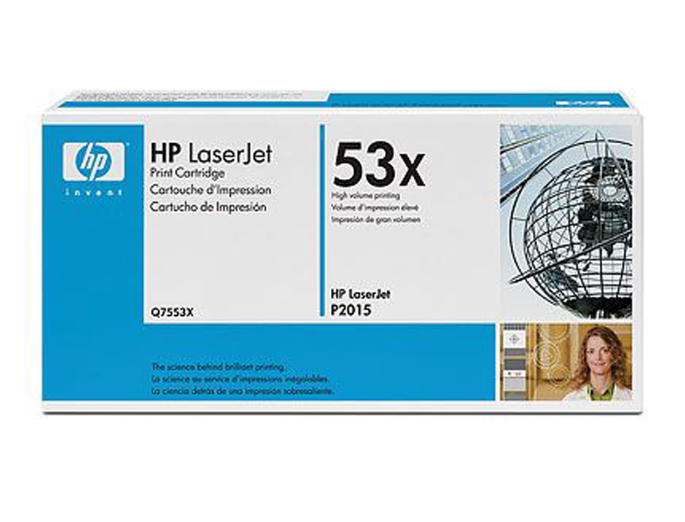 TONER LASER HP 53X Q7553X POUR LASERJET M2727MPF/P2015 COULEUR NOIR HAUTE CAPACITÉ 7000P